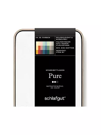 SCHLAFGUT | Jersey Spannleintuch PURE 140x200cm Full White L | 